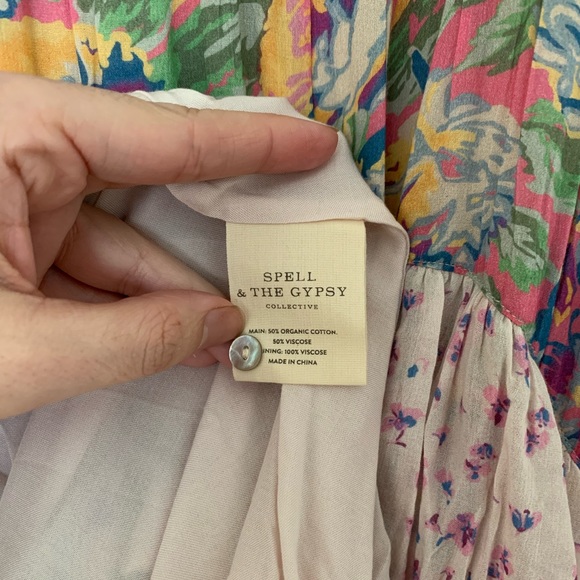 Spell Dolly Ra Ra Gown Patchwork Dress (Size Small) - Picture 8 of 9